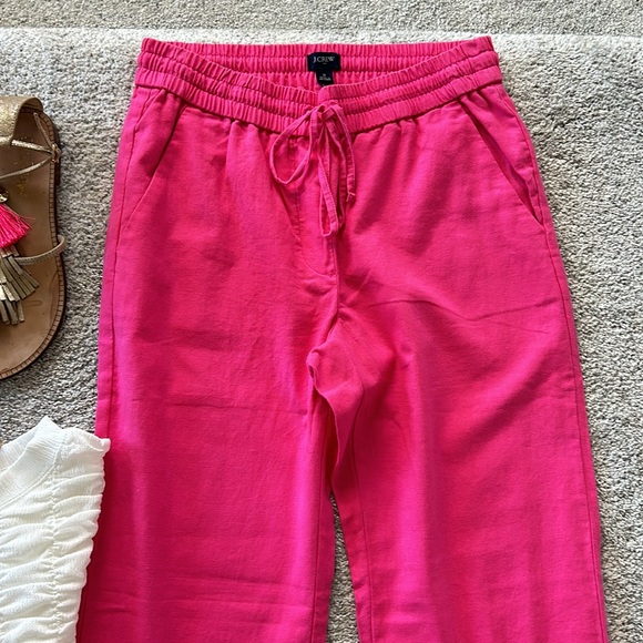 J crew Cotton Linen Blend Drawstring Pants - Picture 3 of 10